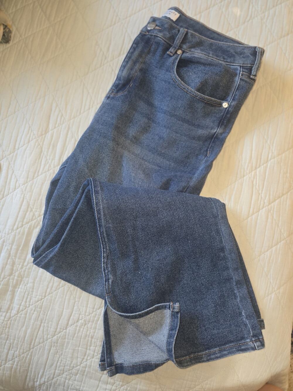 Sanctuary Denim Flared Jeans with bottom hem slit Size 32 cotton blend